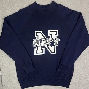 Navy Vintage Sweatshirt 90s USA Military Boot Camp Classic Logo Sweater Sz XL
